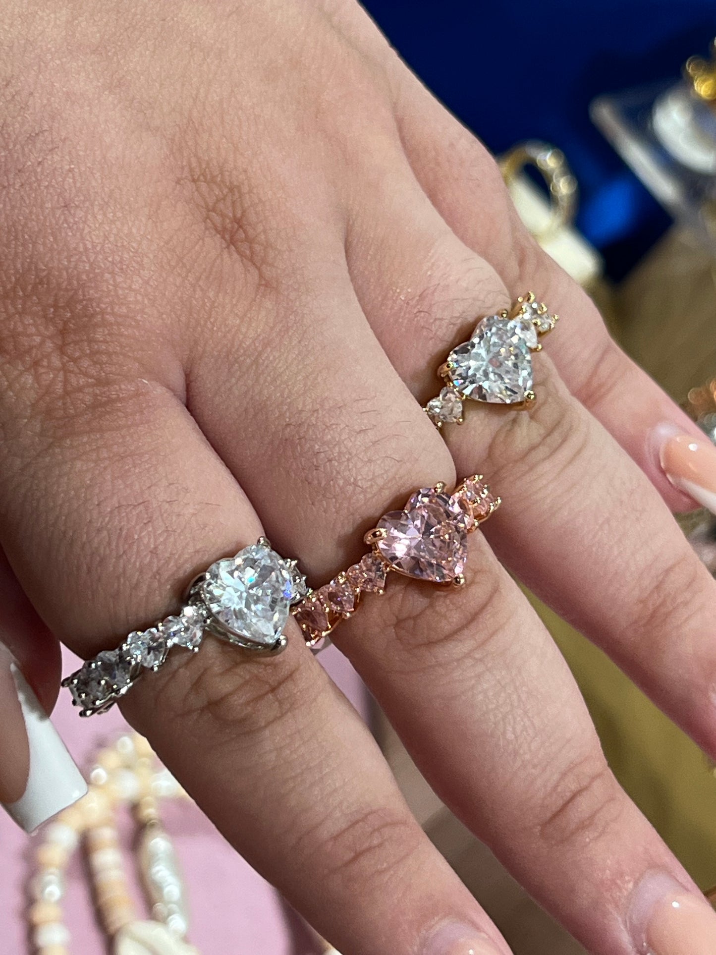 Corazon Stone Heart Rings