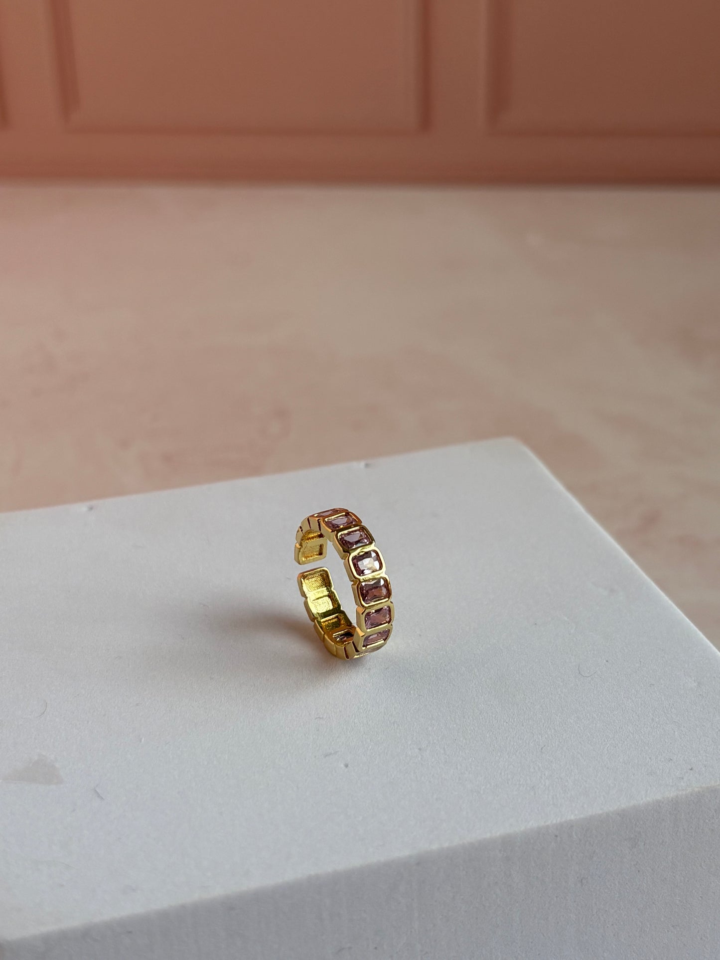 Adjustable pink ring