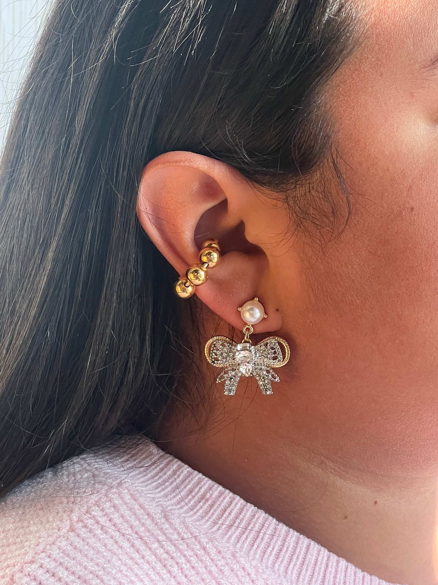 Bow Sparkly Earring
