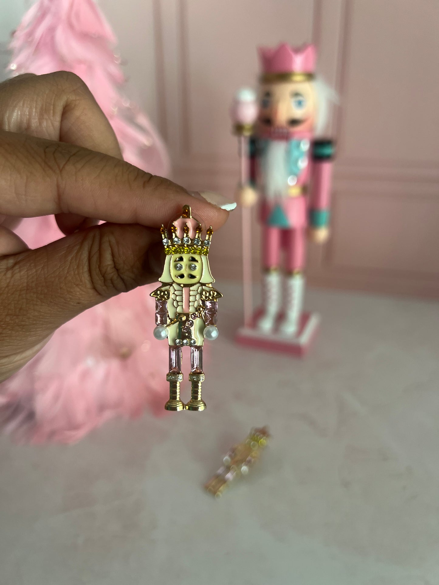 Nutcracker Earrings Pink