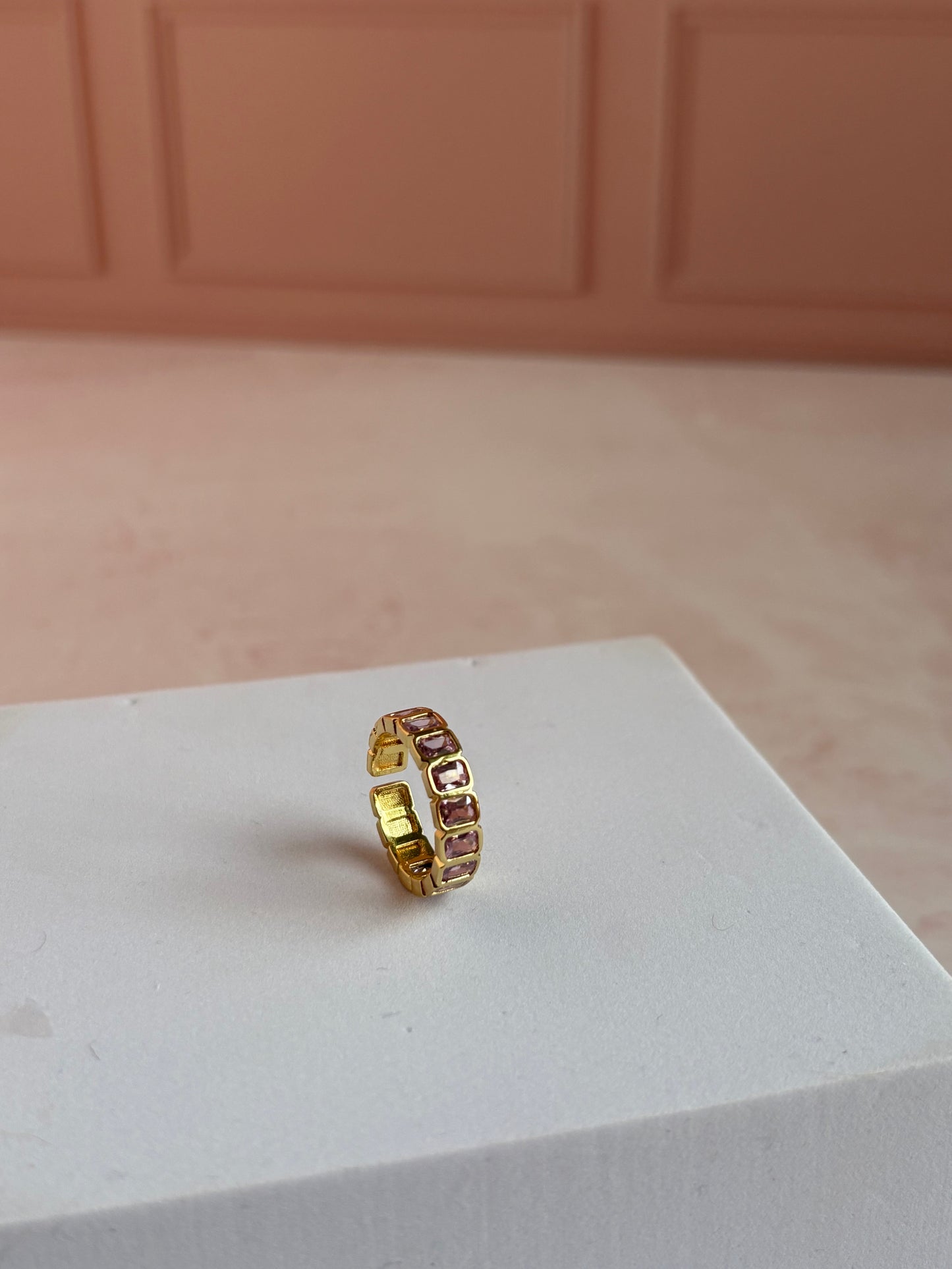 Adjustable pink ring