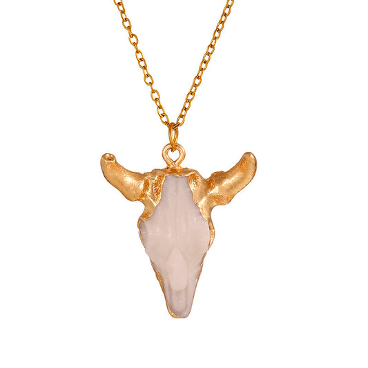 Bull statement necklace