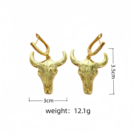 Bull statements earrings