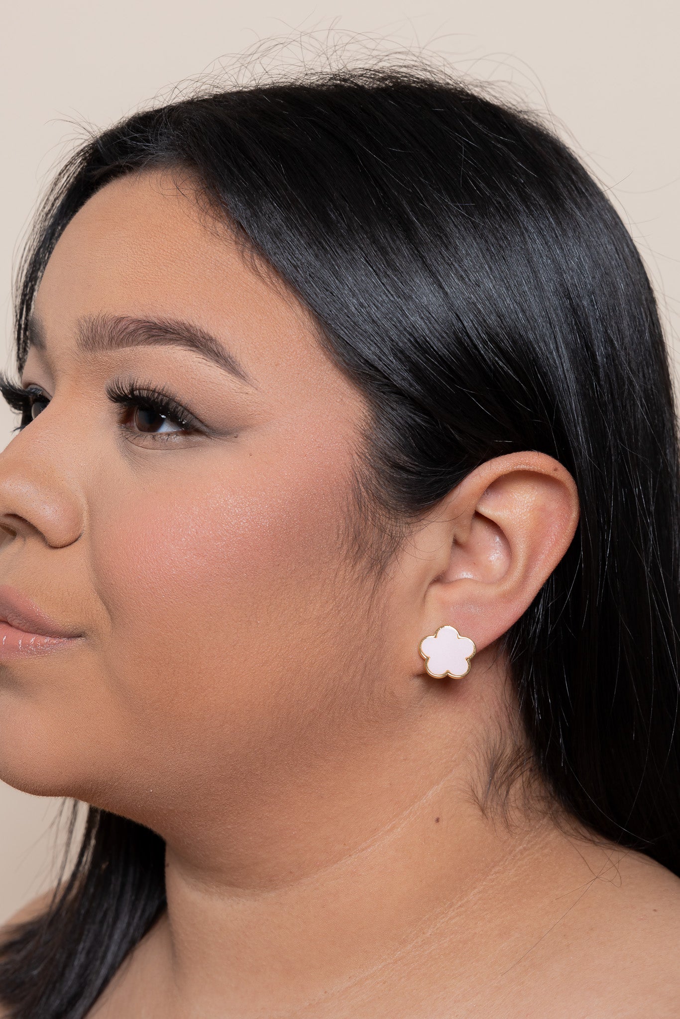 Pink Flower Earrings