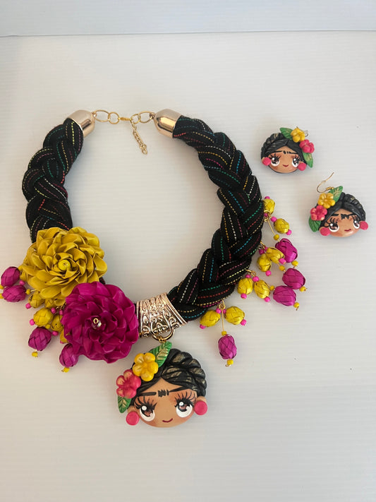 Frida Necklace Set Earrings and Necklace included