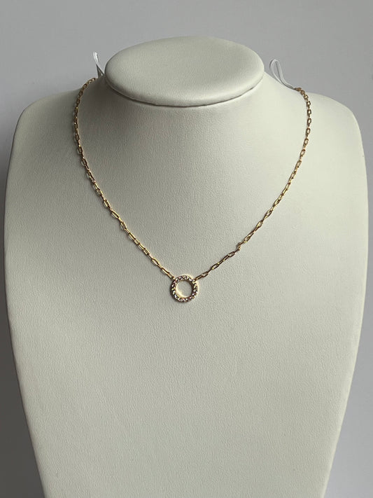 Circle Necklace 18k Gold Plated