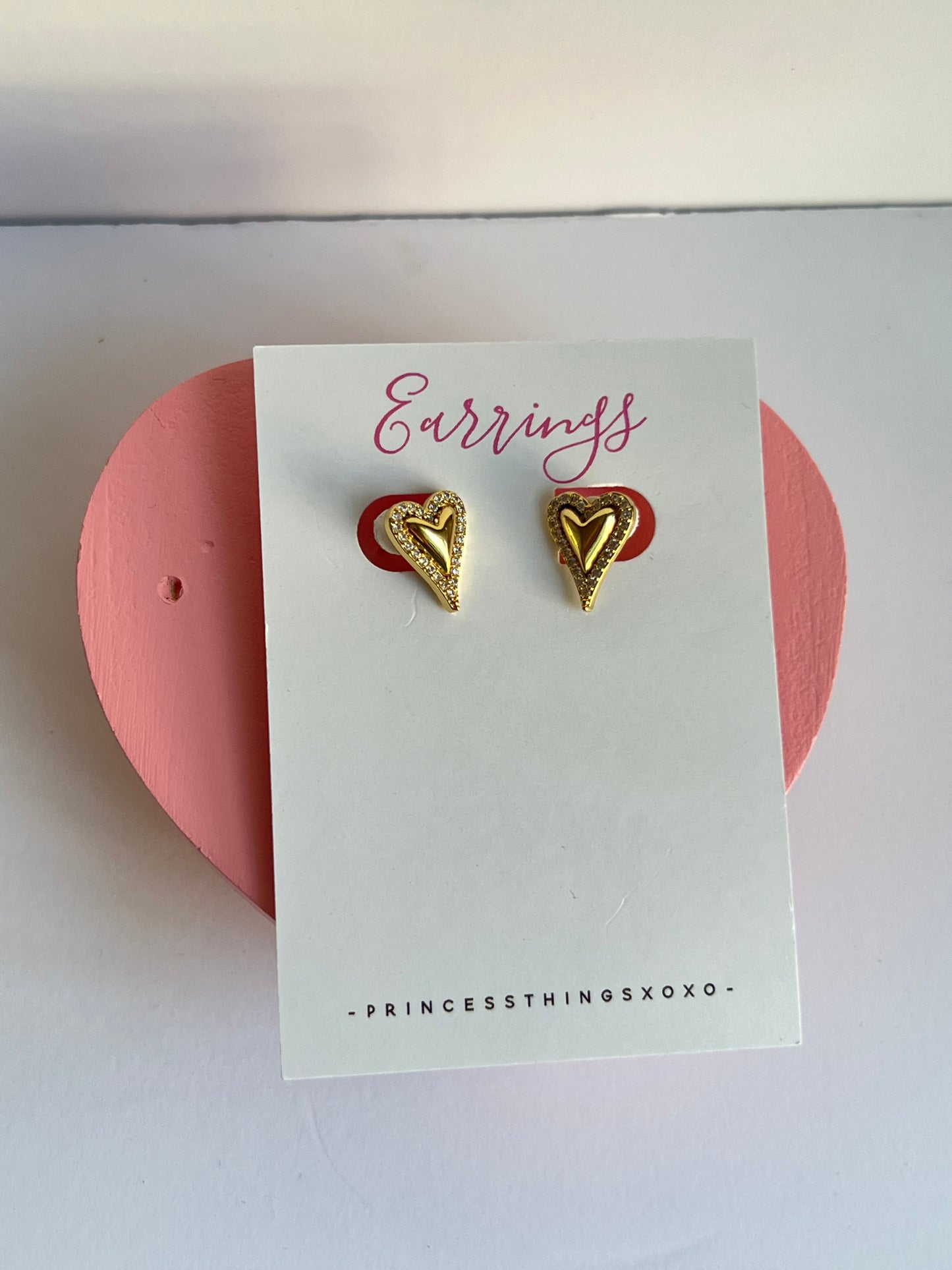 Heart Stud Gold Dipped