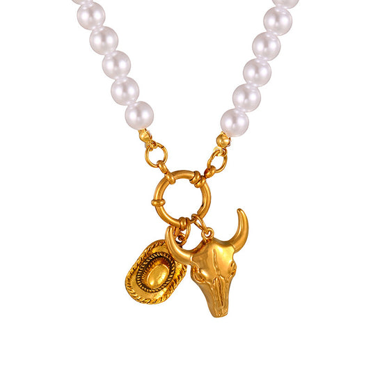 Pearl rodeo necklace