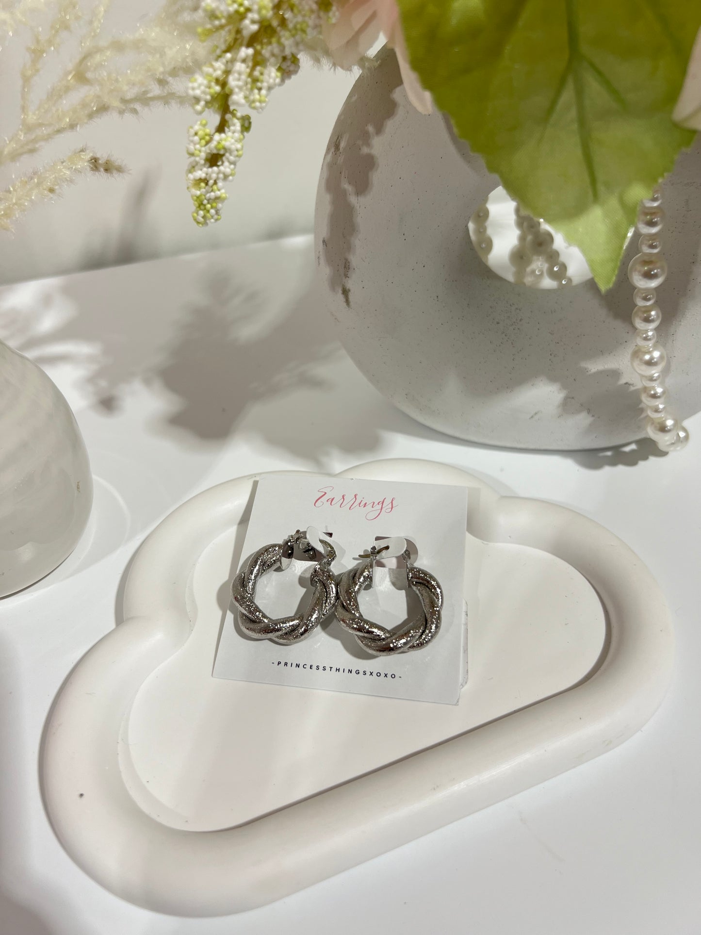 Twist Hoops Silver