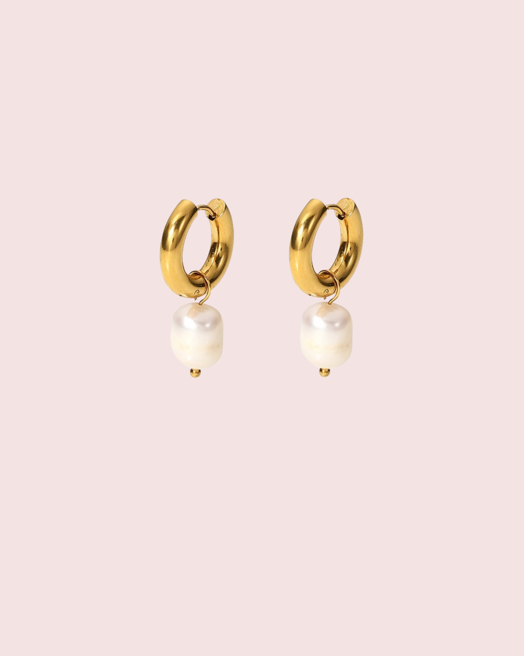 Classic pearl hoops