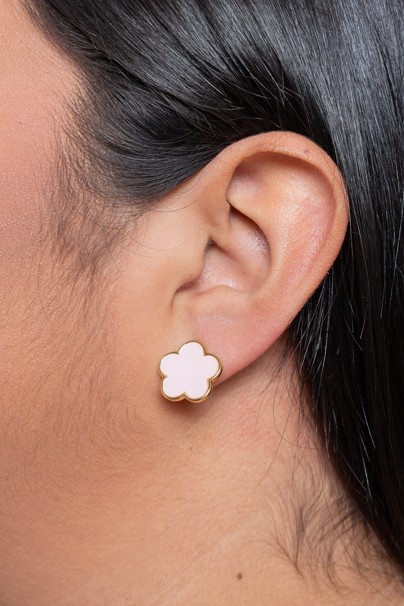 Pink Flower Earrings