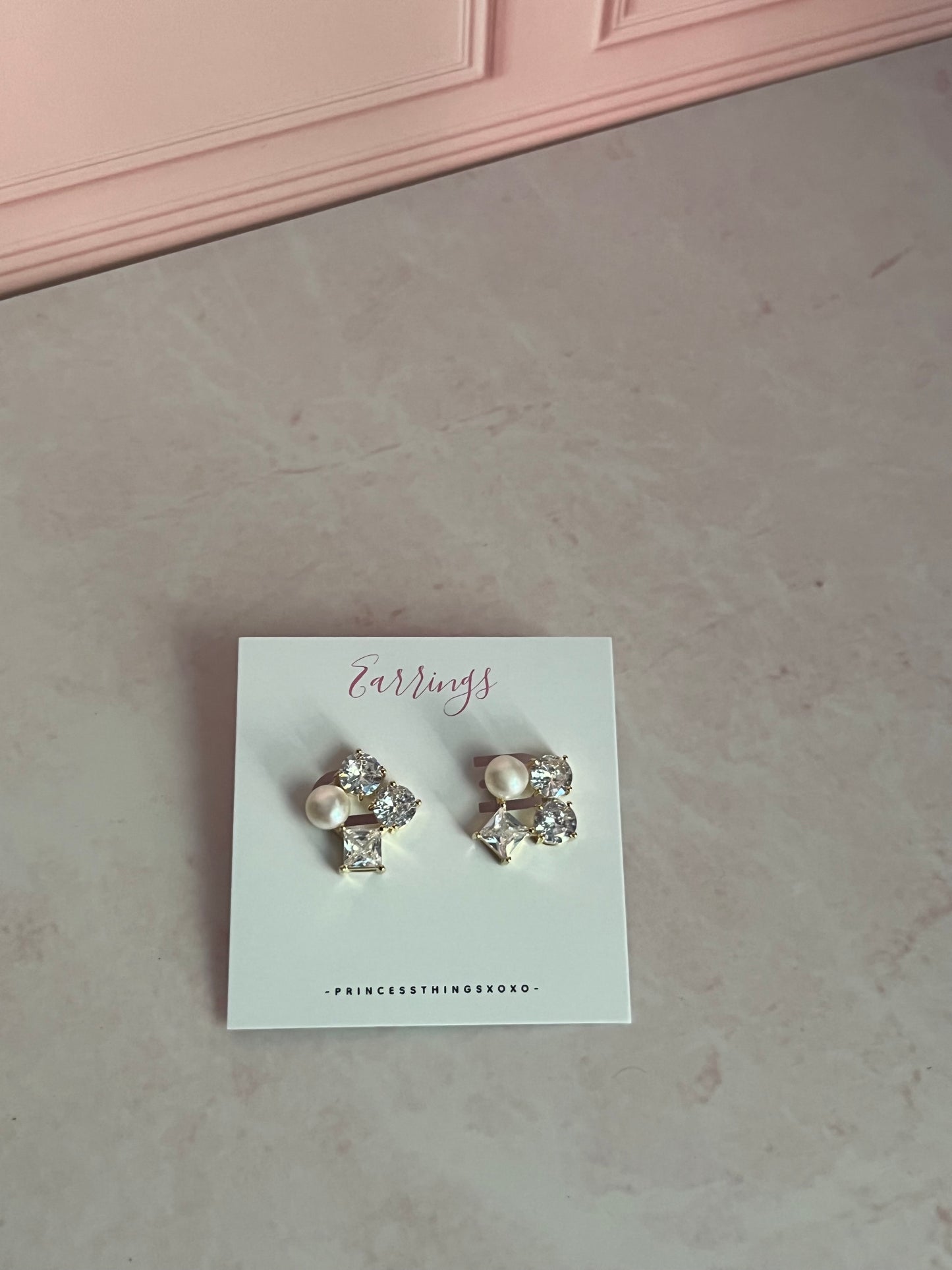 Pearl stud rhinestones